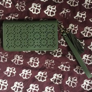 Green Snap-Closure Wallet